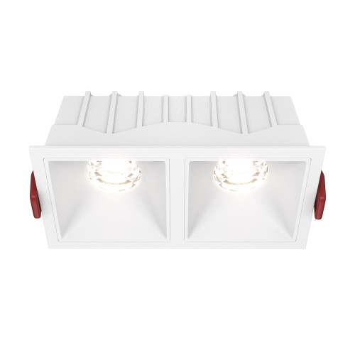 Lampa sufitowa Spot reflektor Alfa LED DL043-02-10W4K-SQ-W Maytoni LEDx20W Aluminium i tworzywo sztuczne/ Biały/
