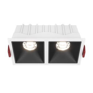 Lampa sufitowa Spot reflektor Alfa LED DL043-02-10W4K-SQ-WB Maytoni LEDx20W Aluminium i tworzywo sztuczne/ Biały i czarny/