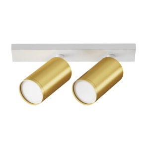 Lampa sufitowa Spot reflektor FOCUS S C051CL-U-2WMG Maytoni GU10x10W Aluminium/ Białe i matowe złoto/