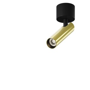 Lampa sufitowa Spot reflektor Focus T C141CL-L125-6W3K-BBS Maytoni LEDx6W Aluminium/ Czerń i mosiądz/