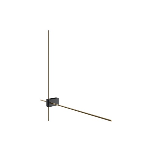 Lampa ścienna kinkiet Pars C070WL-L12GB3K Maytoni LEDx12W Aluminium/ Czerń ze złotem/