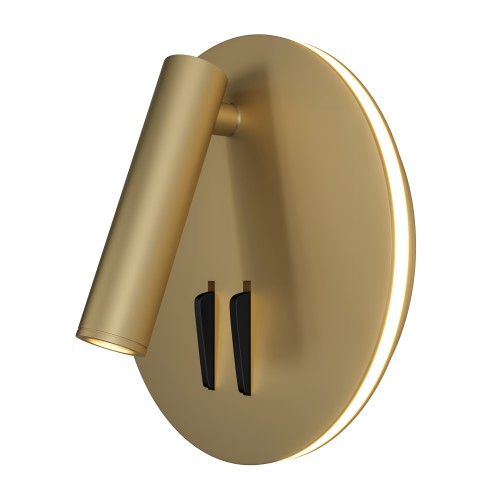 Lampa ścienna kinkiet Ios 176 C176-WL-01-6W-MG Maytoni LEDx9W Aluminium/ Matowe złoto/