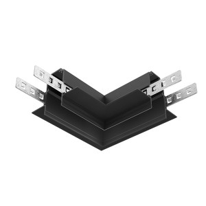 Łącznik w kształcie litery L Maytoni Exility TRACL034-42B-R, aluminium, czarny, do szyn jednofazowych wpuszczanych