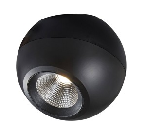 Plafon LED Mistic Madball MSTC-05411171 Mistic Lighting LED wymienny 1x9W 882lm 3000K Aluminium Czarny