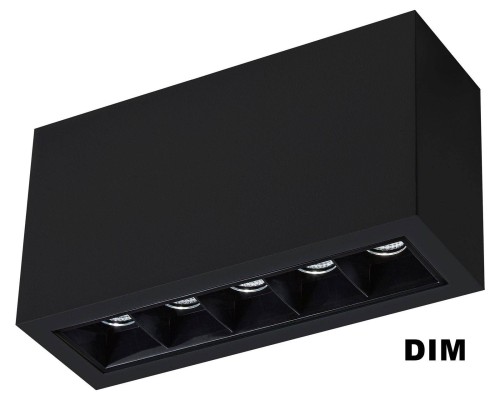 Plafon techniczny Mistic Icon MSTC-05411250 Mistic Lighting LED wymienny 5x10W 1050lm 3000K Czarny