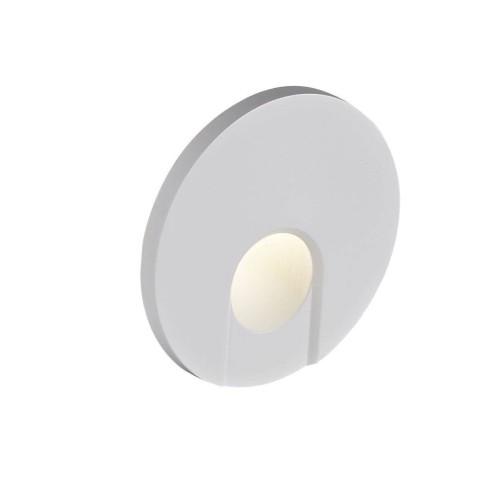 Oprawa schodowa moduł LED + ramka Mistic DOT R Matt White MSTC-05411900+MSTC-05118010 Mistic Lighting 1W 3000K 80lm Biały mat