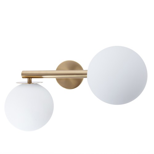 Lampa ścienna Kinkiet AVOLA Sigma Lighting 2xG9 max 12W LED Stal mosiądzowana Złoty/Biały