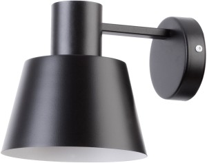 Lampa ścienna Kinkiet DUNKA Sigma Lighting 1XE27 MAX 15W LED Stal lakierowana Czarny/Carny, Wewnątrz Biały