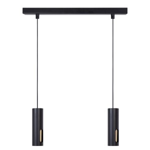 Lampa wisząca FLOW Sigma Lighting 2XGU10 MAX 10W LED Stal lakierowana Czarny/Czarny/Złoty