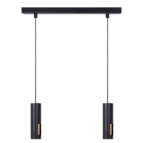 Lampa wisząca FLOW Sigma Lighting 2XGU10 MAX 10W LED Stal lakierowana Czarny/Czarny/Złoty