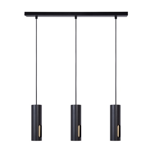 Lampa wisząca FLOW Sigma Lighting 3XGU10 MAX 10W LED Stal lakierowana Czarny/Czarny/Złoty