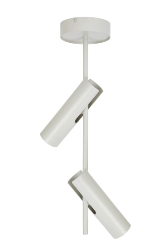 Lampa sufitowa Plafon Spot LEDA Sigma Lighting 2xGU10 max 10W led Stal lakierowana Szary Beż/Szary Beż