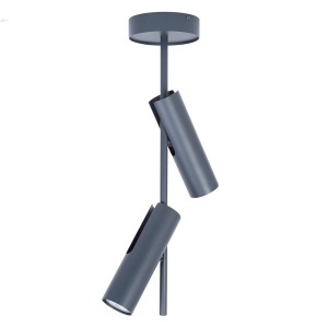 Lampa sufitowa Plafon Spot LEDA Sigma Lighting 2xGU10 max 10W led Stal lakierowana Grafit/Grafit