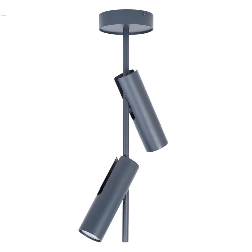 Lampa sufitowa Plafon Spot LEDA Sigma Lighting 2xGU10 max 10W led Stal lakierowana Grafit/Grafit