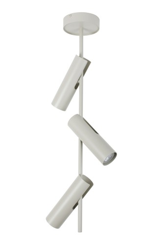 Lampa sufitowa Plafon Spot LEDA Sigma Lighting 3xGU10 max 10W led Stal lakierowana Szary Beż/Szary Beż