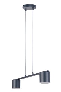 Lampa wisząca MILA Sigma Lighting 2x GX53 MAX 12 W LED Stal lakierowana Grafit/Grafit