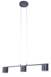 Lampa wisząca MILA Sigma Lighting 3 xGX53 MAX 12 W LED Stal lakierowana Grafit/Grafit