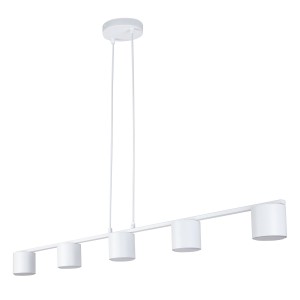 Lampa wisząca MILA Sigma Lighting 5x GX53 MAX 12 W LED Stal lakierowana Biały/Biały