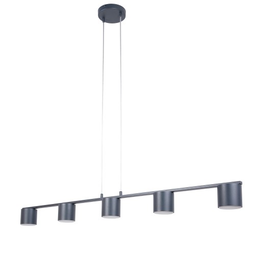 Lampa wisząca MILA Sigma Lighting 5x GX53 MAX 12 W LED Stal lakierowana Grafit/Grafit