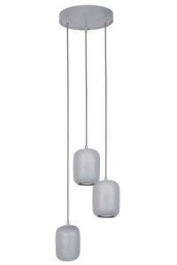 Lampa wisząca OLO Sigma Lighting 3XGU10 MAX 10W LED Stal lakierowana Szary/Szary