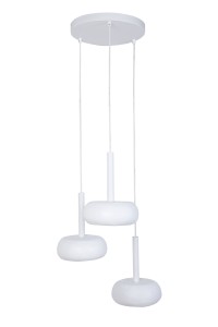 Lampa wisząca OTTO Sigma Lighting 3x GX53 MAX 12 W LED Stal lakierowana Biały/Biały