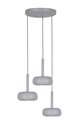 Lampa wisząca OTTO Sigma Lighting 3x GX53 MAX 12 W LED Stal lakierowana Szary/Szary