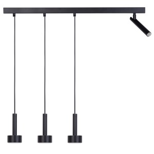 Lampa wisząca STAMP Sigma Lighting 3x GX53 MAX 12W LED, 1xG9 max 3W LED Stal lakierowana Czarny/Czarny
