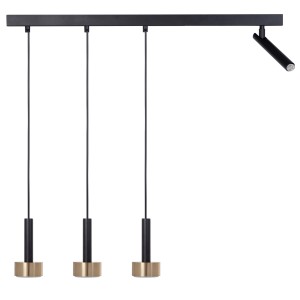 Lampa wisząca STAMP Sigma Lighting 3x GX53 MAX 12W LED, 1xG9 max 3W LED Stal lakierowana Czarny/Czarny,Złoty