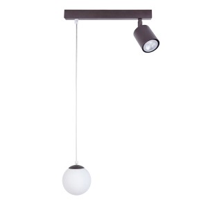 Lampa wisząca TAVIRA Sigma Lighting 1XG9 MAX 12W LED, 1XGU10 MAX 10W LED Stal lakierowana Brąz/Biały,Brąz