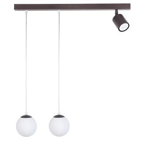 Lampa wisząca TAVIRA Sigma Lighting 2XG9 MAX 12W LED, 1XGU10 MAX 10W LED Stal lakierowana Brąz/Biały,Brąz