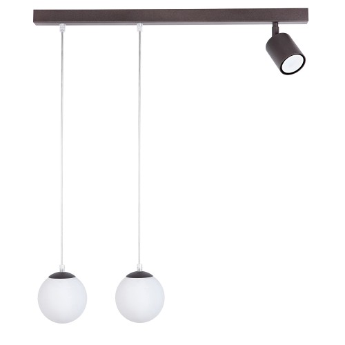 Lampa wisząca TAVIRA Sigma Lighting 2XG9 MAX 12W LED, 1XGU10 MAX 10W LED Stal lakierowana Brąz/Biały,Brąz