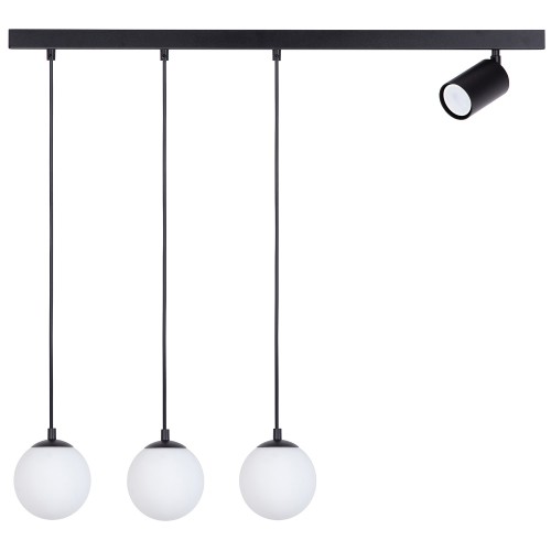 Lampa wisząca TAVIRA Sigma Lighting 3XG9 MAX 12W LED, 1XGU10 MAX 10W LED Stal lakierowana Czarny/Biały,Czarny