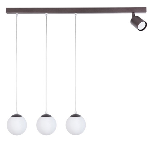 Lampa wisząca TAVIRA Sigma Lighting 3XG9 MAX 12W LED, 1XGU10 MAX 10W LED Stal lakierowana Brąz/Biały,Brąz