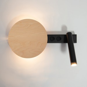Lampa ścienna Kinkiet HOTEL MOOD Sigma Lighting 1XG9 MAX 12W led, 1XG9 MAX 3W led Stal lakierowana Czarny/Brzoza,Czarny