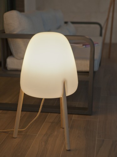 Lampa zewnętrzna 3084 ROCKET  70 New Garden E27 9W Tworzywo sztuczne/Drewno Biały/Drewno