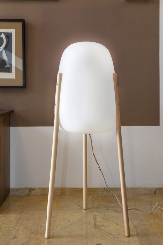 Lampa zewnętrzna 3086 ROCKET  145 New Garden E27 9W Tworzywo sztuczne/Drewno Biały/Drewno