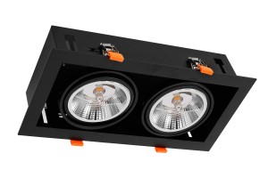 Oprawa podtynkowa PLAZA ML4742 Milagro 2xAR111 GU10 Metal Czarny