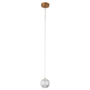 Lampa wisząca sufitowa Brillant LP-3303/1P GD Light Prestige Metal/Akryl Złoty/Transparentny