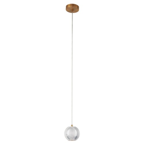 Lampa wisząca sufitowa Brillant LP-3303/1P GD Light Prestige Metal/Akryl Złoty/Transparentny