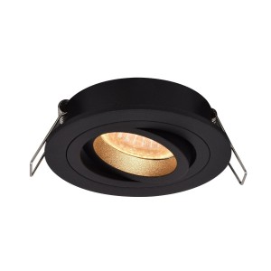 Lampa sufitowa Oprawa podtynkowa Chuck 003064-024586 Zuma Line 1x50W Czarny Metal