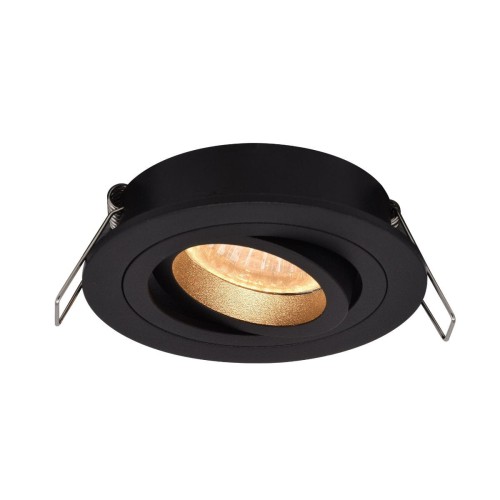 Lampa sufitowa Oprawa podtynkowa Chuck 003064-024586 Zuma Line 1x50W Czarny Metal