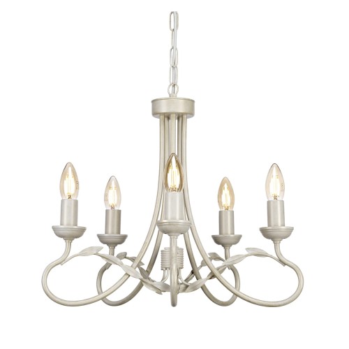 Lampa wisząca Żyrandol Olivia OV5-IVORY-GOLD Elstead Lighting 5x60W E14 Metal Kość słoniowa/Złoty