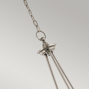 Lampa wisząca/żyrandol Waverly Elstead Lighting 5x60W E27 Stal Srebrny.