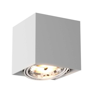Lampa sufitowa Oprawa natynkowa TUBA Box Zuma Line 1x2W Biały Aluminium.