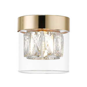 Lampa sufitowa Plafon Gem Zuma Line 1x28W G9 Złoty Metal