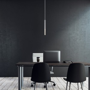Lampa wisząca Zuma Line One LED 5W Chrom nad stołem w nowoczesnym biurze