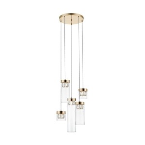 Lampa wisząca Zuma Line Gem G9 5x28W Złoty