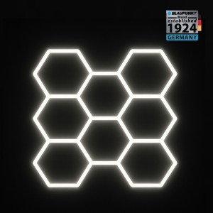 Lampa LED Hexagon Blaupunkt 336W geometryczny panel sufitowy led 4000K CRI90 w kształcie plasta miodu