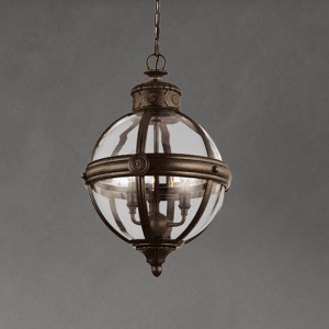 Lampa wisząca Adams FE-ADAMS-3P-BRZ Elstead Lighting 3xE14 Stal Brąz