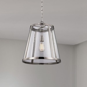 Lampa wisząca Harrow FE-HARROW-P-M Elstead Lighting 1xE27 Szkło, Aluminium Nikiel